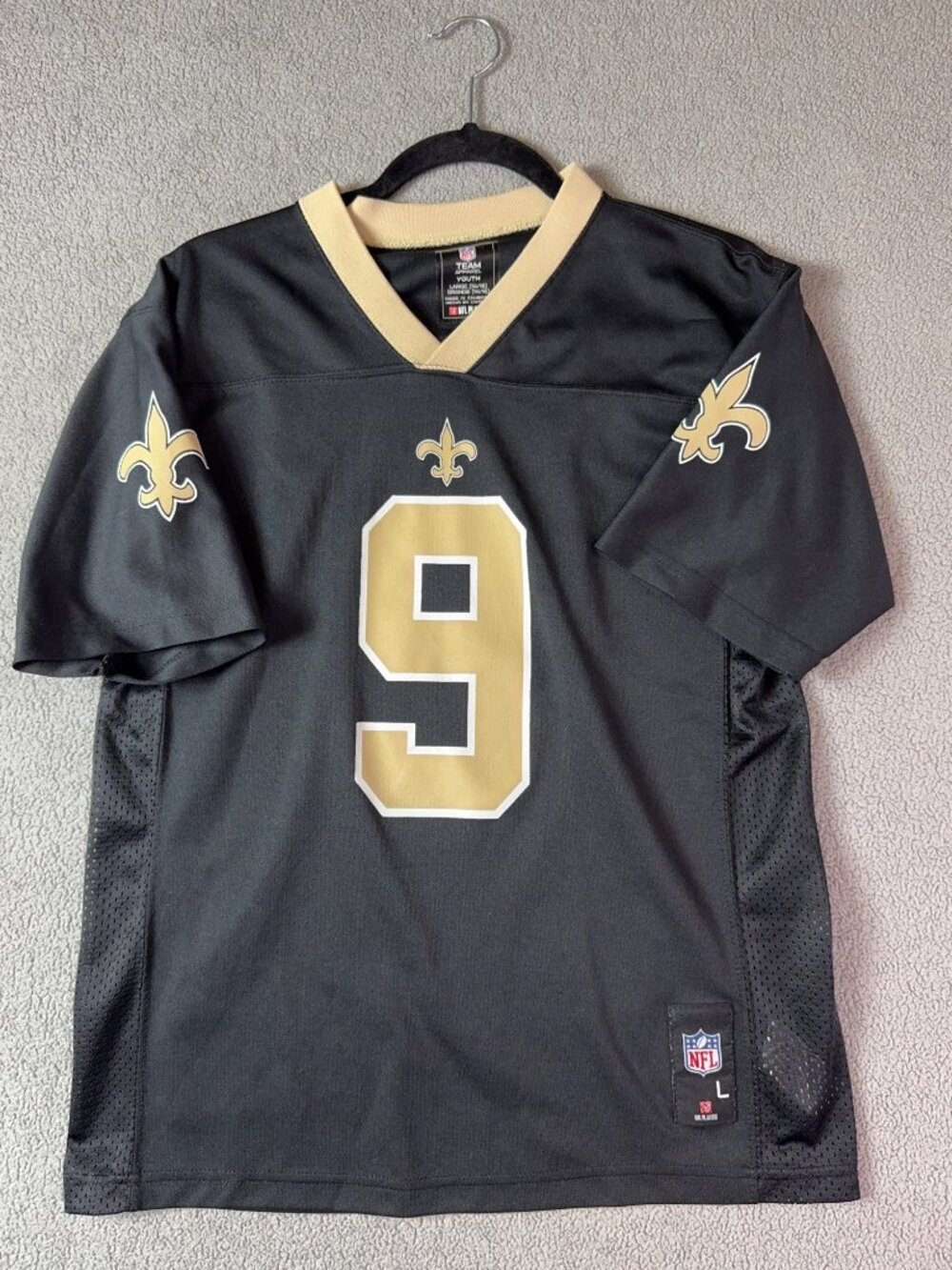 Drew Brees #9 Saints NFL Jersey Youth Large 14–16
